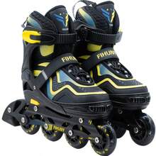 SHOLOV Adjustable Size Roller Skates For Teens - Fashionable Outdoor Style, Breathable Upper And High Elasticity PU Wheels With Ankle Support - Yellow - View 12