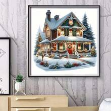 Kit de pintura de diamantes de 5D con taladro completo - Tema navideño, arte de diamantes redondos, material PMMA, pintura de puntos de diamante DIY, adecuado para decoración de pared del hogar y regalos festivos - Multicolor - Ver 3