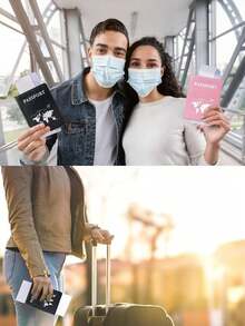 1pc Passport Card Bag, Multi-Slot Passport Case, Travel Wallet, Gold Design Slim Passport Wallet, Suitable For Passports, Business Cards, Credit Cards, Suitable For Travel, Multiple Colors