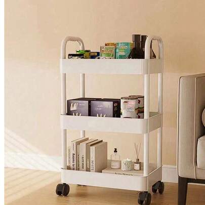 Carrito de almacenamiento con 5/4/3 niveles, organizador de ropa interior, tubos gruesos, resistente, estantes multinivel, adecuado para cocina, dormitorio y campamento al aire libre, material de plástico duradero, carrito de almacenamiento multiusos | Unidad de estantería moderna y elegante | Estantería de almacenamiento resistente y duradera, ideal para regalos de Halloween y Navidad