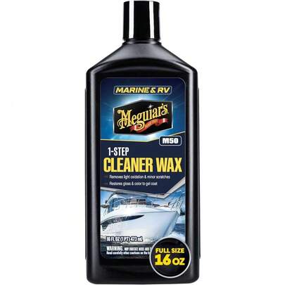 Meguiar's M5016 Marine/RV One Step Cleaner Wax, 16 fl oz