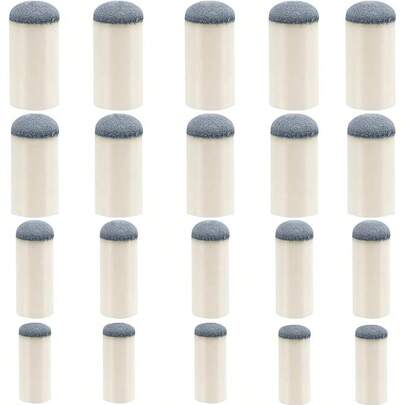 20pcs Slip On Pool Cue Tips, 4 Sizes Pool Queue Stick Tips Kit, Billiard Cue Sticks Tips Pool Cue Repair Kit Pool Table Accessories 9mm/ 10mm/ 12mm/ 13mm, Each Size 5pcs