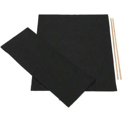 2X Black Outdoor Director Chair Replacement Cover Canvas Stool Protector Seat Cover Sheet