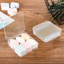 XXCV 3 Pcs Qtip Travel Case Transparent Qtip Holder For Cotton Rounds Swabs Floss - Transparent - View 6