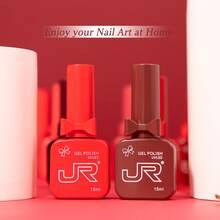 JR Set de 9 piezas de 15ml de esmalte de uñas en gel de colores, con botella y tapa con diseño de lazo para el Día de San Valentín, gel UV LED que se retira con remojo, regalo para las uñas de las niñas - Multicolor - Ver 7