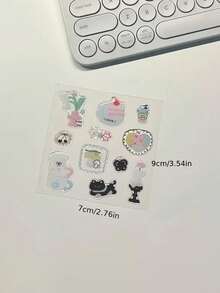 1个可爱时尚的果冻3D装饰贴纸，适用于装饰手机、平板电脑和其他设备
