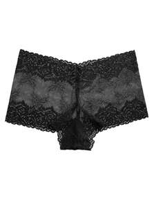 6 piezas Ropa interior de mujer sin costuras y sexy de encaje, calzones de cintura baja transpirables - Multicolor - Ver 5