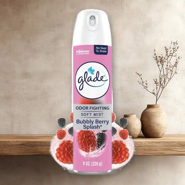 Odor Fighting Freshener Room Spray - Bubbly Berry Splash - 8oz