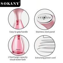 SOKANY3061 Multi-Functional Household Iron Brush, Steam Iron Brush, Handheld Iron. 1000W High Power, Fast Heating. Visible Large Water Tank, Suitable For Ironing Collars, Buttons And Other Small Areas.