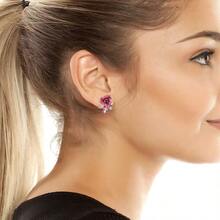 Mismatch Stud Earrings - Pink - View 3