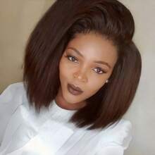 5x5 超强双拉无胶 C 型蓬松直发真人发假发，250% 密度，适合女性日常、派对、圣诞节等场合。 - 彩色 - 查看 4