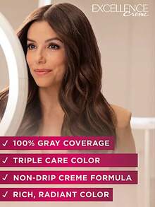 L'Oreal 巴黎卓韵霜三重护理永久染发霜 5.4，三重护理，乳霜质地，顺滑涂抹，滋养护理，持久显色，修护秀发，172毫升/5.82液盎司。 - 5.4 - 查看 9