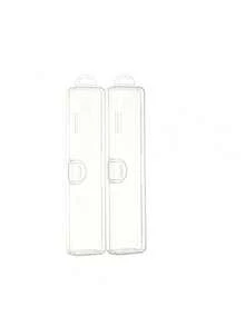 1 pieza/2 piezas/5 piezas Estuches portátiles transparentes para pinceles de maquillaje - Diseño con tapa abatible montada en la pared, estuche de cosméticos portátil a prueba de polvo con gancho colgante, decoración de habitación, bolsas, bolsa de maquillaje, tocador, viaje, bolsa de maquillaje, organizador, almacenamiento, artículo de viaje esencial, organizador de maquillaje, bolsas de maquillaje, neceser