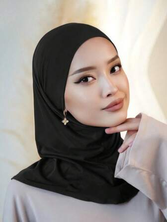 1 pieza Banda para la cabeza de mujer de unicolor con cordón, accesorio de cabeza versátil con 3 métodos de uso, banda elástica ancha transpirable, absorbente del sudor, antideslizante, adecuado para la vida diaria, deportes, yoga, fitness y moda