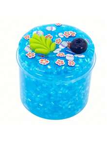 1 件柔软可塑粘土工艺套装 - 富有想象力的 DIY 艺术和工艺品套件，蓬松泡沫纹理包括云朵和草莓图案 - 理想的生日礼物 [随机贴纸/无贴纸]