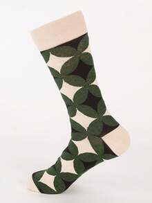 5 Paar geometrisches Muster Knöchelsocken, neue Herbst/Winter Lässig Herren Socken, Street Skateboard Socken, bunte fröhliche Herren Socken