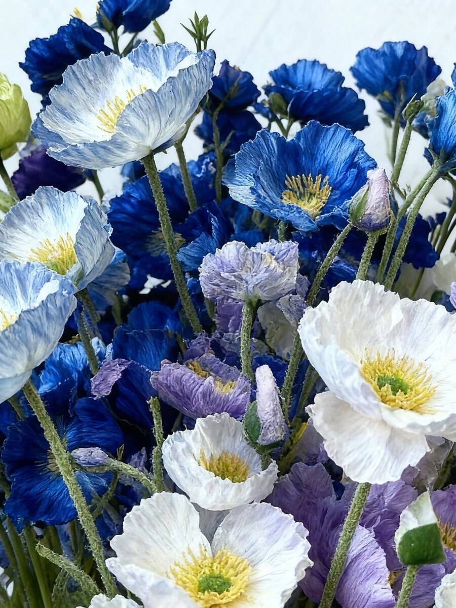 4 Stems Artificia Flowers, Christmas Gifts, Christmas Home, Wedding, Christmas Decorations, Home Vase, Window Display, New Year - Multicolor - View 1