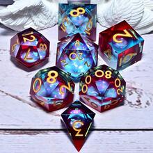 7 件树脂角色扮演游戏骰子套装 - 多面骰子，适用于桌游、角色扮演游戏和节日礼物（圣诞节/感恩节/斋月/复活节） - 彩色 - 查看 8