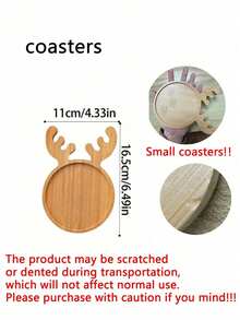 2 Stücke/1 Stück wiederverwendbare Weihnachts-Holztablett, Hirschgeweih-förmiges Tablett, Hirschgeweih-förmige Untersetzer, geeignet für Sushi, Obst, Snacks und Feiertags-Tischdekoration, wiederverwendbares Dessert-Präsentationstablett, Untersetzer, geeignet für Weihnachtspartys und Feiertags-Zusammenkünfte, Tischzentrum, Weihnachts-Heimdekoration