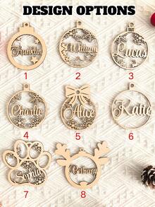 1/3/5pcs, Packs, Personalized Text Decorations, Christmas Gifts, Ornaments, And Pendants; Personalized Christmas Trees/Decorations; Engraved Anniversary Gift Pendants; Engraved Christmas Tree Ornaments; Creative Text Decorative Pendants