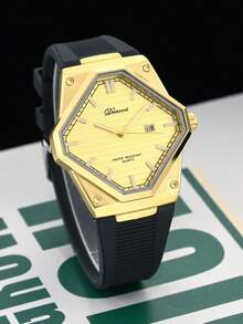 New Parrot Rhombus Dial Men's Watch, Thin Business Style Luminous Niche Men's Wristwatch - Ombre - View 4