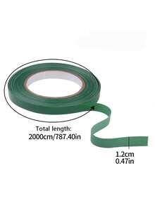 100m/5 Rolls Garden Floral Tape, Green Stem Wrap Tape For Bouquet, Floral Shop DIY Craft Decoration, Suitable For Valentine's Day, Mother's Day, Easter, Halloween, Christmas