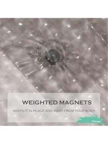 3D水晶透明塑料浴帘 180*180cm，轻薄亚克力块浴室浴帘带塑料环房间装饰浴室配件返校浴室装饰