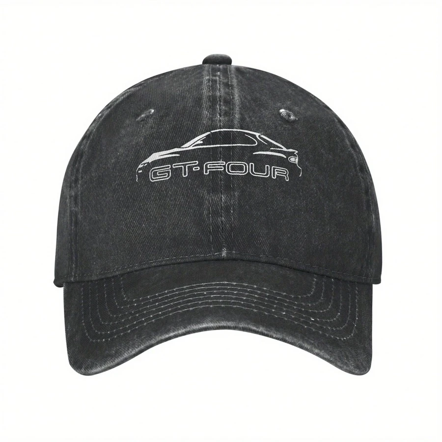 2025 New Car-Inspired Men's And Youth Baseball Cap - Black Background With White Simple Design, Breathable High-Quality Fabric, Machine Washable, Suitable For Family Gatherings, Outings, And Birthday Gifts, Outdoor Headwear, Exquisite And Durable Head Accessories - Sand Color - View 1