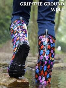 Mid-Calf Rain Boots, Waterproof And Anti-Slip, Suitable For Garden, Fishing, Farm, Outdoor Work