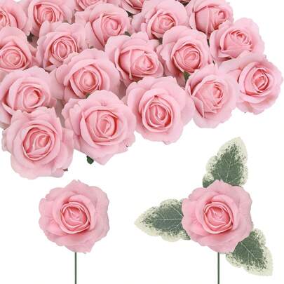 5 Pcs Realistic Roses Artificial Flowers , Fake Roses With Bendable Long Stems, Autumn Decor, Texture Flowers For Wedding Decorations,Home Decor, Arrangement, Event, Holiday,Parties