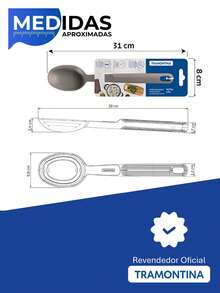 Tramontina Softta Silicone Serving Spoon, Gray - Tramontina - 餐匙 25852/160 - 查看 6