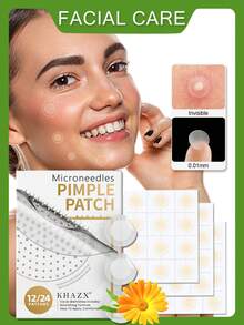 24pcs/12pcs Acne Pimple Patches, Hydrocolloid Material, Gentle & Non-Irritating, Containing Tea Tree Oil, Covers Body Blemishes, Alcohol-Free, Scar Covering