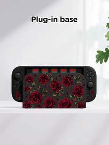 1pc Red Rose Pattern Protective Case, Compatible With Switch2 (2025), Switch NS, Switch OLED, Switch Lite, Accessories Compatible With Switch/Switch 2 Gaming Console, Full Set Including Storage Pouch, Card Slot Base, Best Gift Compatible With Switch Players - Multicolor - View 16