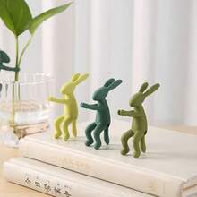 Rabbit Shaped Plastic Holder For Hydroponic Plants, Random Color Household Planter, Fish Tank, Vase, Plant Growth Support Stand, Garden Decor - Multicolor - View 3