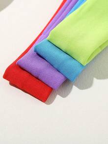 4pcs Solid Color Headbands In Campus Style Athletic Headband Set Casual,Gym Hair Band Turban Headband Sweatband, Hairband Fall Winter Hair Accessories For Women For Vacation Outfits Woman Elegant Scarf - 8 Pcs 顏色隨機 - 查看 5