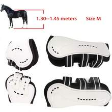 Yitre Botas para Patas Traseras de Caballos, Banda Elástica Flexible Resistente a los Impactos Botas Protectoras para Menudillos de Caballos Absorbe la Humedad Antideslizante(Metro 1.2 X 0.8in) - METRO 1,2 X 0,8 pulgadas - Ver 8