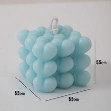 1pc/9pcs Handmade Cubic Heart-Shaped Scented Candle, Romantic & Unique Gift For Him, Father's Day, Christmas, Valentine's Day, Anniversary, Birthday, Lavender Fragrance Soy Wax Candle, Valentine's Day Gift - Multicolor - View 11