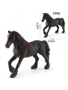逼真的马模型，野生马匹农场动物，儿童动物认知，适用于桌面、花园、办公室装饰、家庭书房客厅装饰、书桌吧台柜展示，站立的马匹，动物雕塑装饰，圣诞节、感恩节、新年收藏，生日礼物 - 彩色 - 查看 6