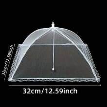 White Picnic Food Cover, Foldable Dishwashing Cover, Table Cover Dustproof Cover - White - View 13