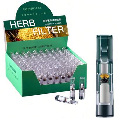 100pcs Reusable Cigarette Filters, Suitable For Regular, Medium And Slim Cigarettes