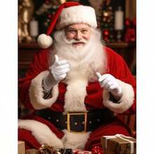 Men's Deluxe Santa Suit 11pc. Christmas Adult Professional Santa Claus Outfit Xmas - 大的 - 查看 4
