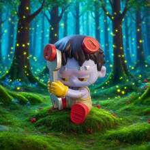 Miniso Monboo Theater Story Series Figure Blind Box, Exquisite Painted PVC Material, Desktop Decoration Collection Gift (1 PC Random Delivery) - Multicolor - View 4