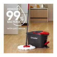 O-Cedar EasyWring Spin Mop And Bucket System Cleaning Tools And Accessories + 2ct Mop Head Replacement Cleaning Tool Refills - 1 - 查看 4