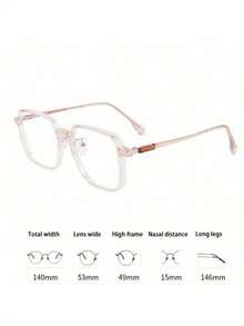 1 Pair Of Women's Gentle And Cool Brown Geometric Frame Classic Portable Minimalist Casual Glasses, Suitable For Essential Beach Outings, Fashionable Accessories, Suitable For Summer Beach Vacations, Outdoor Activities, And Travel - Màu Xám nhạt - Xem 4