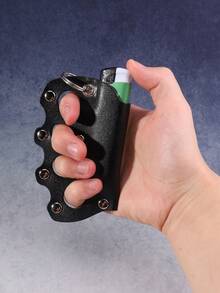 1pc Portable Lighter Protective Case - Tiger Paw Shaped PU Keychain Holder, Fits BIC, J3 J5 Lighters - Multicolor - View 5