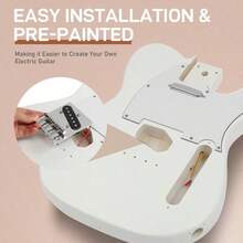DIY 6 String TL Style Electric Guitar Kits With Mahogany Body - Như Pic - Xem 5