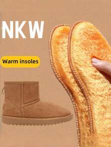 1pair Hot Insoles, Thickened To Protect Against The Cold, Comfortable Insoles Compatible With Winter Boots, Shoes, Boots - Men And Women, No Battery Required, Easy To Clean, Plush Lining, Durable Structure, Warm Insoles, Outdoor Enthusiasts