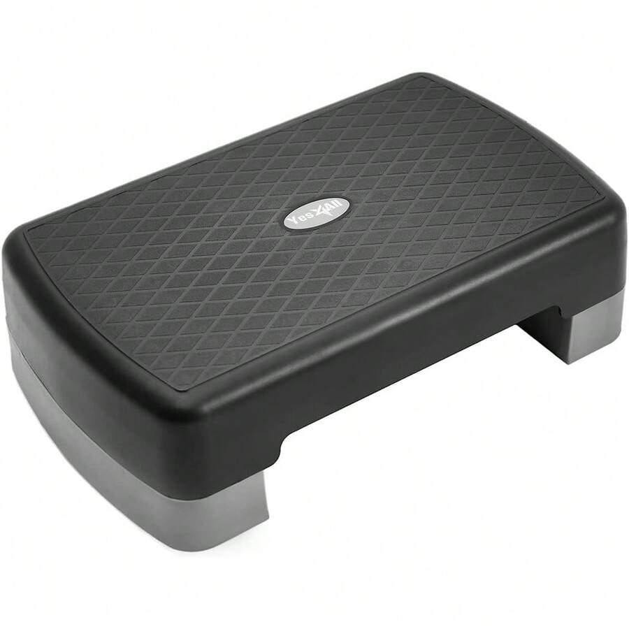 Yes4All Step Platform For Aerobic Exercises, 46 CM Exercise Step Bench With 2 Incliners Included, 2-Level Fitness Step Up Exercise Platform - Grey - View 1