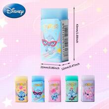 Disney Bộ 5 cục tẩy Stitch Angel Jelly Eraser 5 màu được  cấp phép chính thức Thiết kế nhân vật hoạt hình dễ thương, quyến rũ, dễ dàng xóa mà không để lại dấu vết Kết cấu mềm mại, chống gãy Quà tặng thiết yếu cho bạn bè, sinh nhật, Giáng sinh - Xem 2