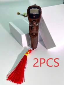 Red Tassel Prayer Beads With LCD Digital Counter, Wooden Grain Rotating Bead Design, Convenient For Prayer Counting, People Counting And Other Functions - Multicolor - View 19